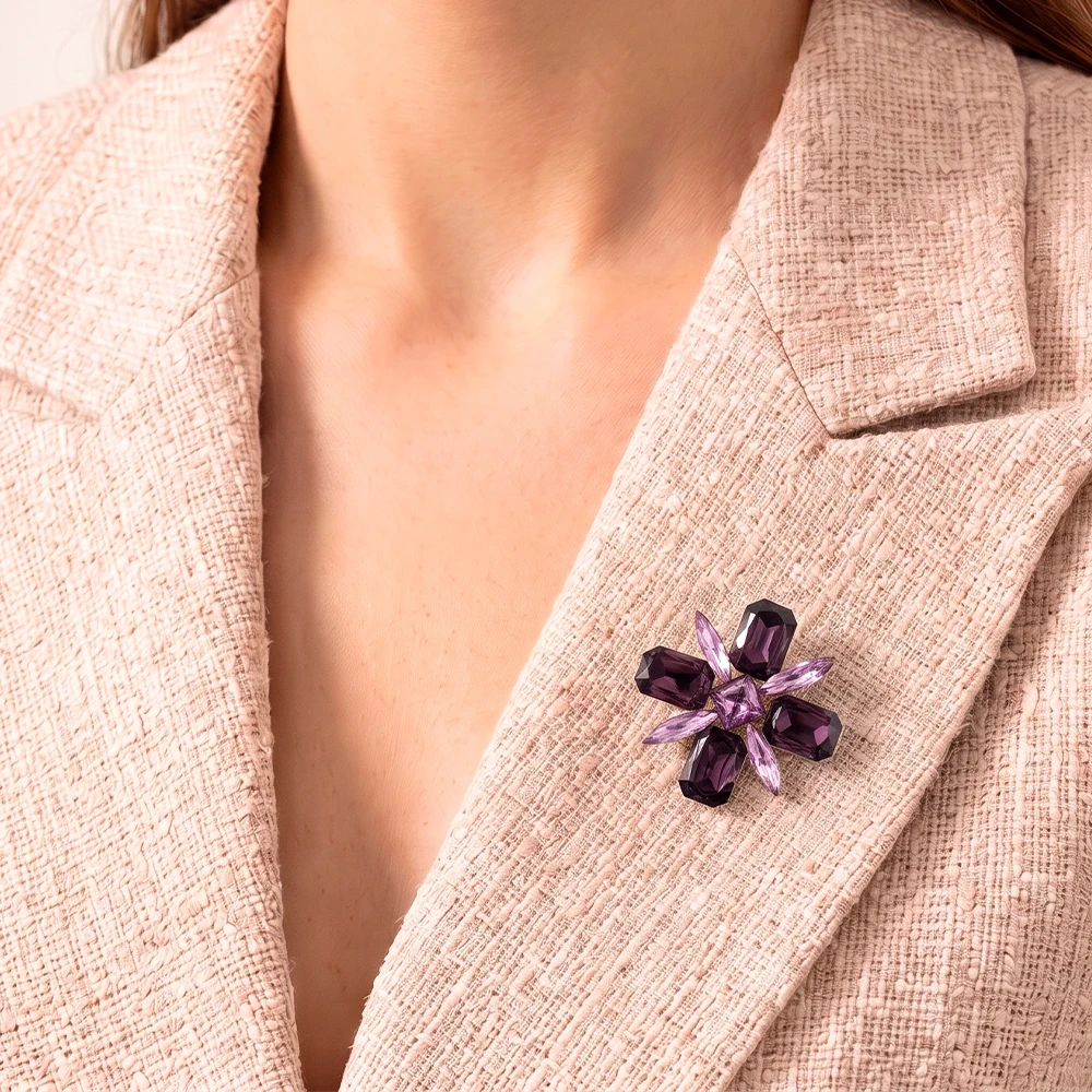 Брошь Muse crystal violet BR14703 V/S Fiore Luna