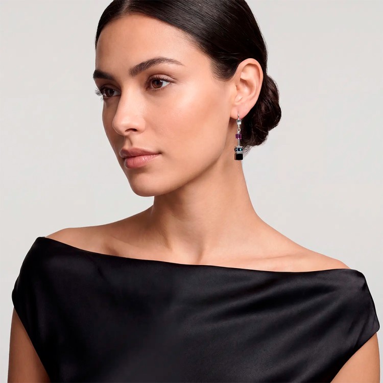 Серьги Coeur de Lion Purple-Grey 4905/20-0812