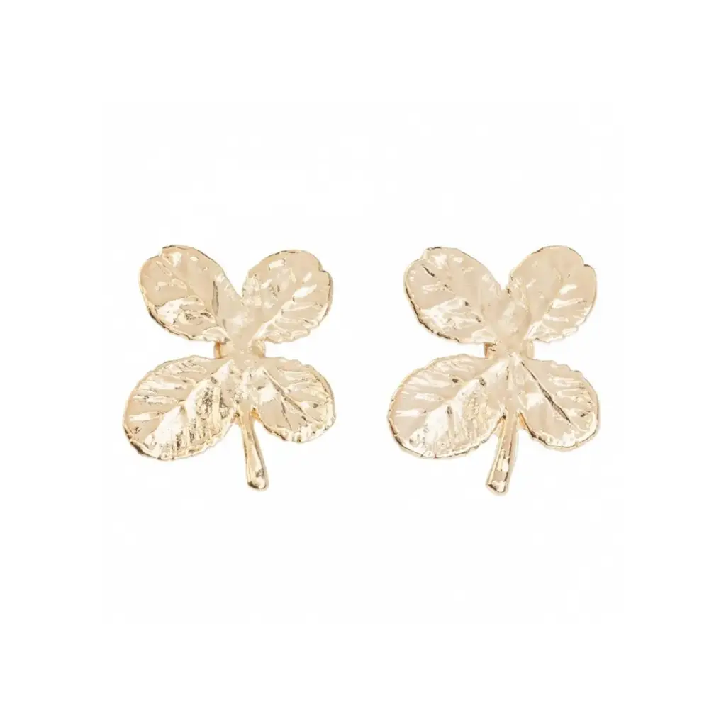 Пусеты Ester Bijoux Четырёхлистник LF13C-G BR
