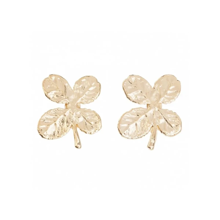 Пусеты Ester Bijoux Четырёхлистник LF13C-G BR