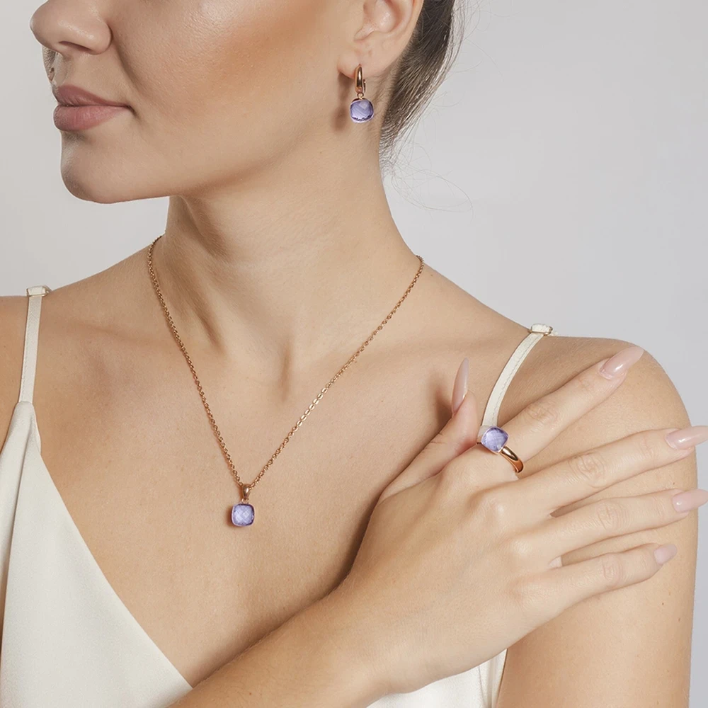 Серьги Qudo Firenze Padparadscha 300096 R/S