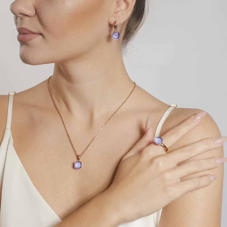Серьги Qudo Firenze Padparadscha 300096 R/S