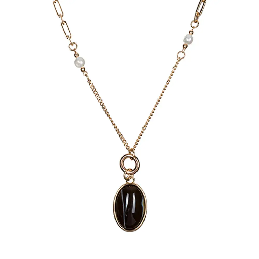 Колье Fiore Luna COFFE AGATE LN5153 BR/G
