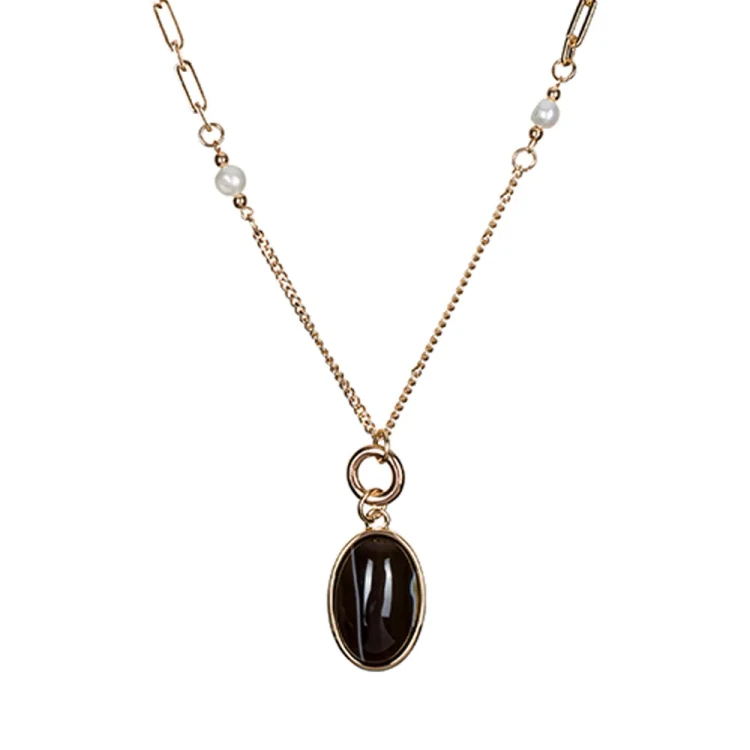 Колье Fiore Luna COFFE AGATE LN5153 BR/G