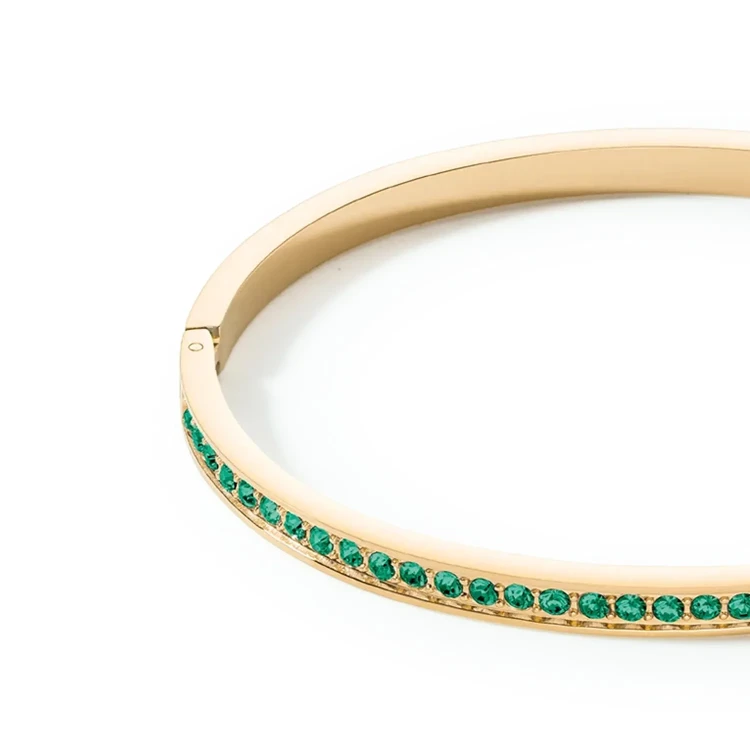 Браслет Coeur de Lion Dark Green-Gold 19 см 0127/37-0549