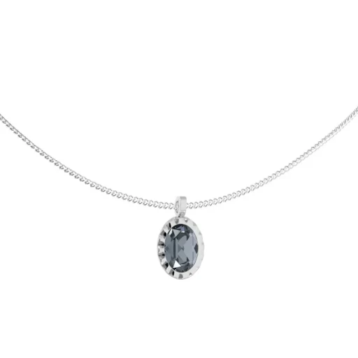 Колье Qudo TIVOLA UNICA big (S/P) Silver night 3cm 420614