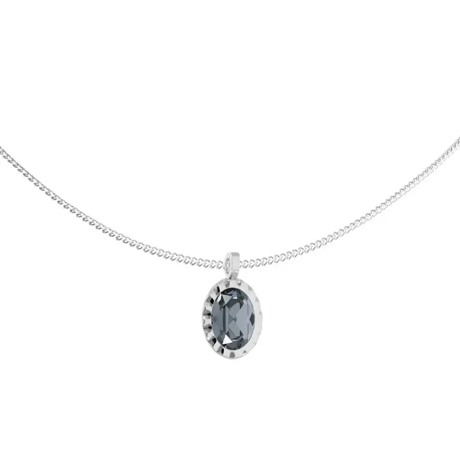 Колье Qudo TIVOLA UNICA big (S/P) Silver night 3cm 420614