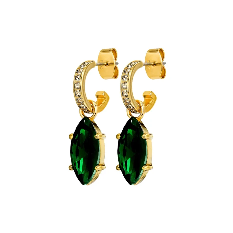 Серьги Dyrberg Kern JUNIPE SG EMERALD GREEN 470002