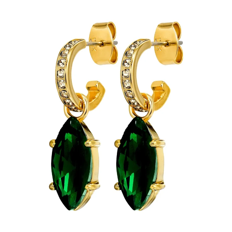 Серьги Dyrberg Kern JUNIPE SG EMERALD GREEN 470002