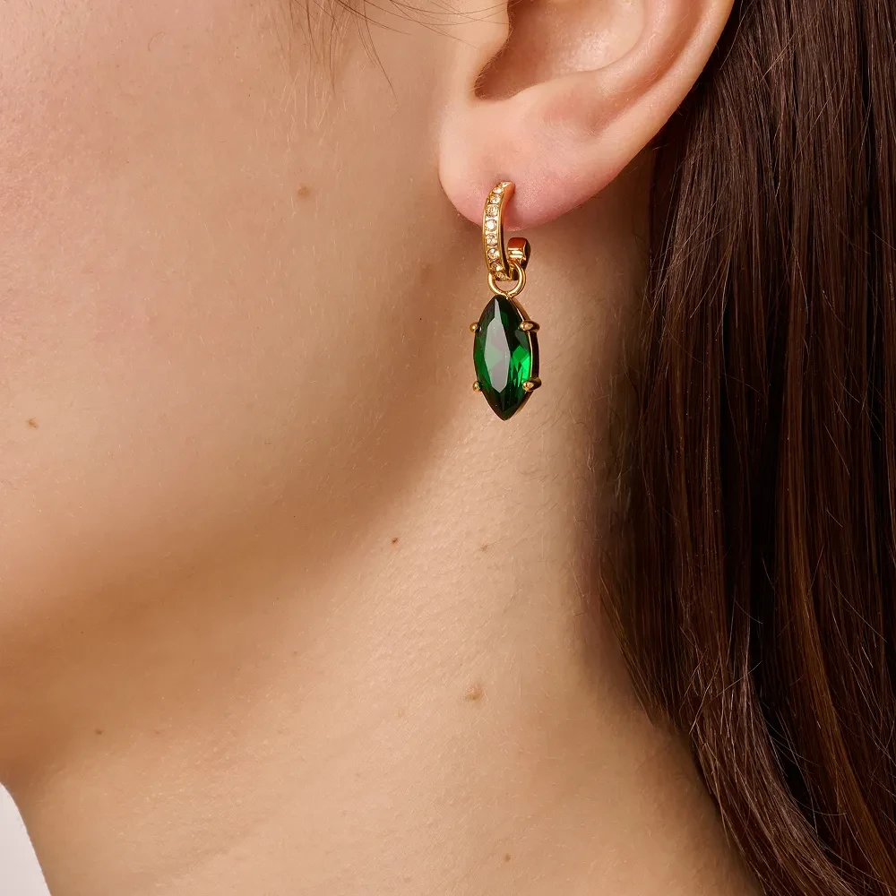 Серьги Dyrberg Kern JUNIPE SG EMERALD GREEN 470002