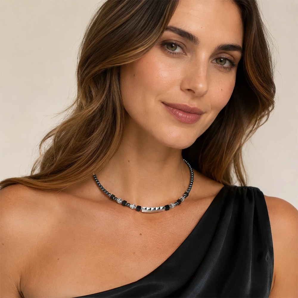 Колье Coeur de Lion Grey-Silver 2106/10-1217