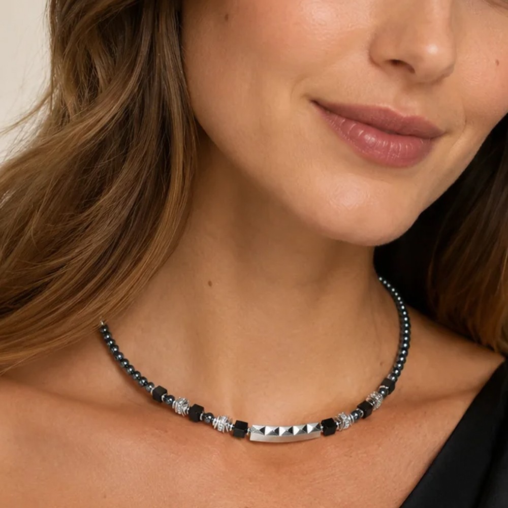 Колье Coeur de Lion Grey-Silver 2106/10-1217