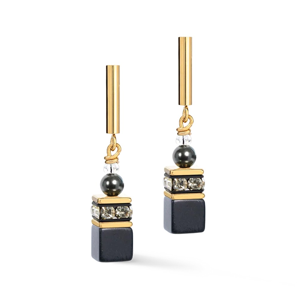 Серьги Coeur de Lion Grey-Gold 5086/21-1216