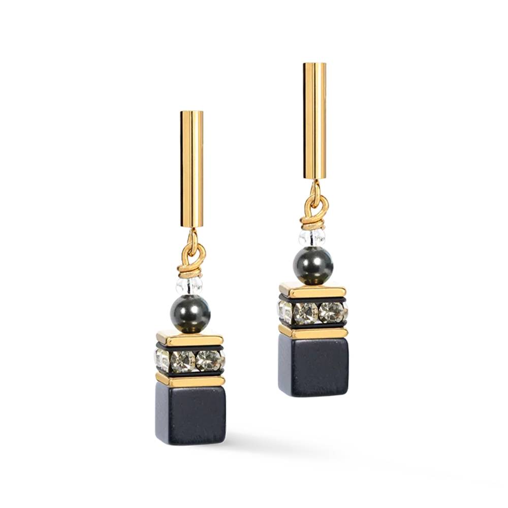 Серьги Coeur de Lion Grey-Gold 5086/21-1216