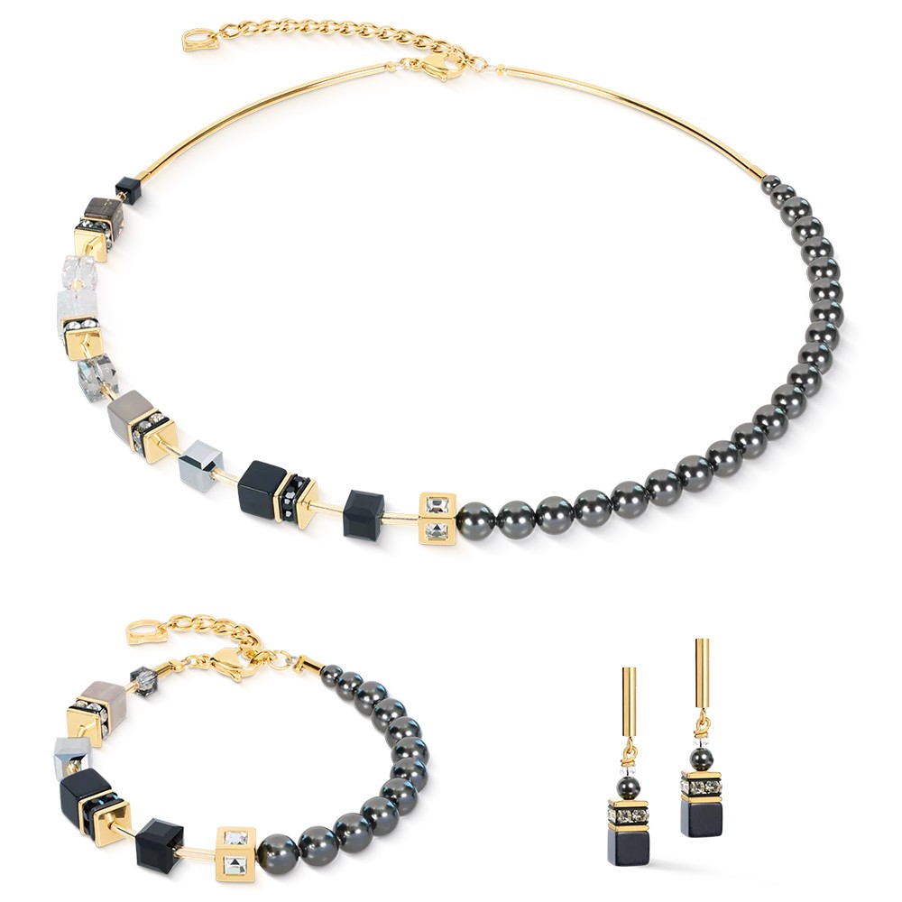 Серьги Coeur de Lion Grey-Gold 5086/21-1216