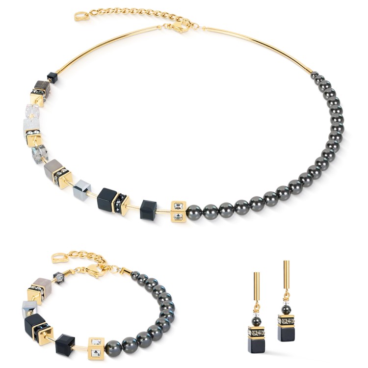 Серьги Coeur de Lion Grey-Gold 5086/21-1216