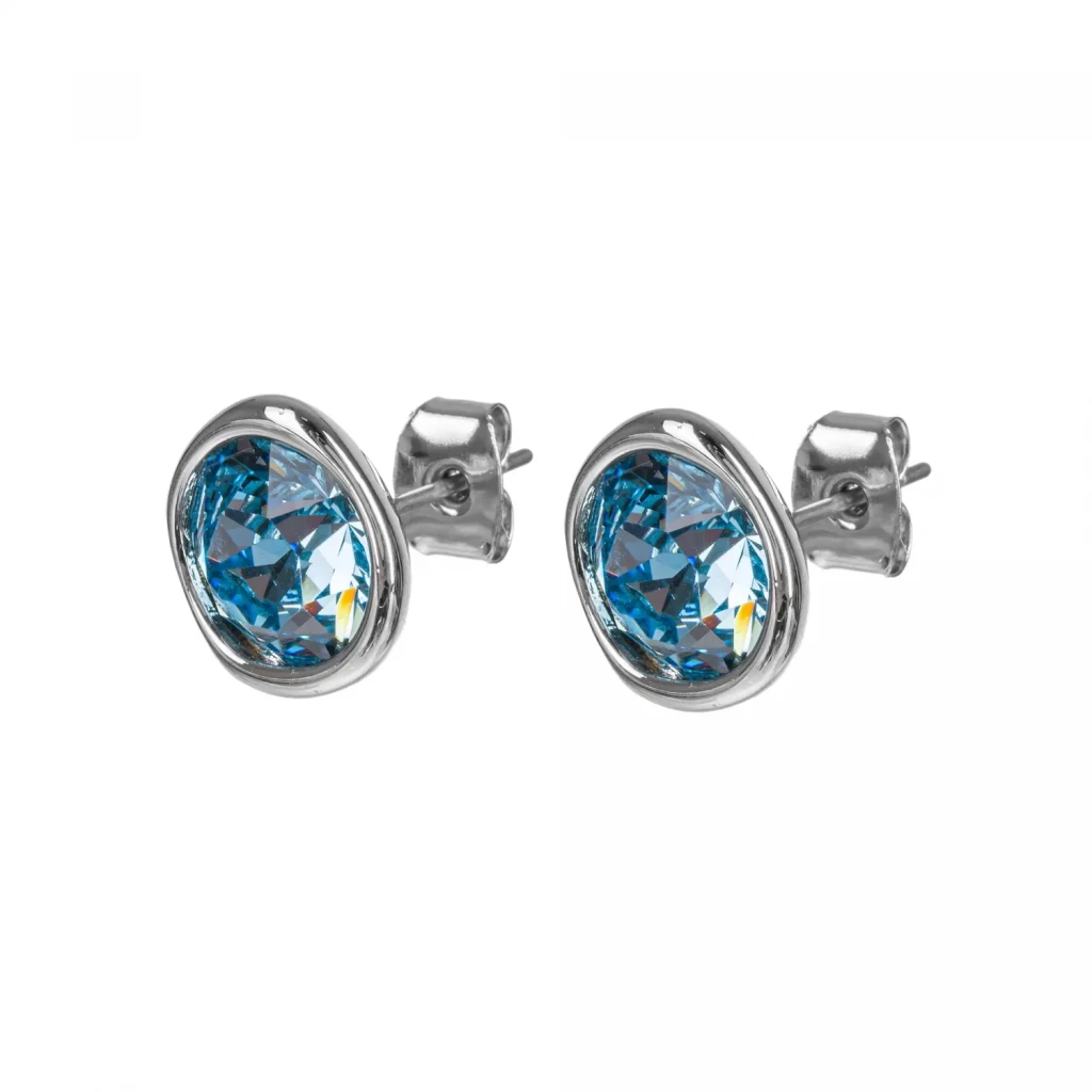 Fiore Luna Пусеты Aquamarine A1909.M22 BL/S