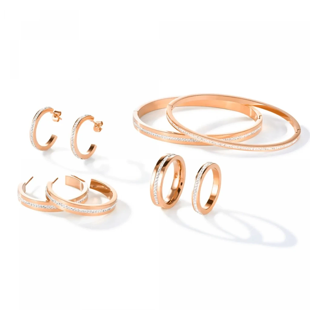 Кольцо Coeur de Lion Crystal-Rosegold 17.2 мм 0226/40-1800 54