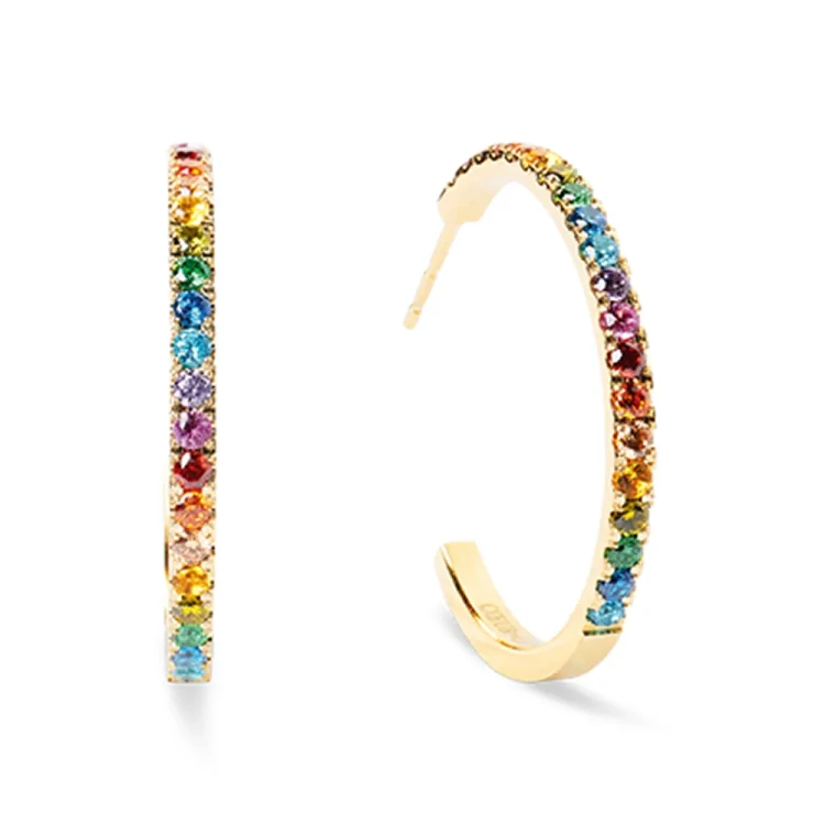 Серьги Coeur de Lion Multicolour Rainbow-Gold 0147/23-1535