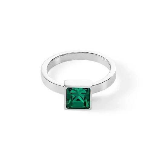Кольцо COEUR DE LION  Dark green-silver 17.2 мм 0500/40-0548 54