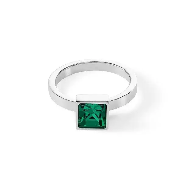 Кольцо COEUR DE LION  Dark green-silver 17.2 мм 0500/40-0548 54