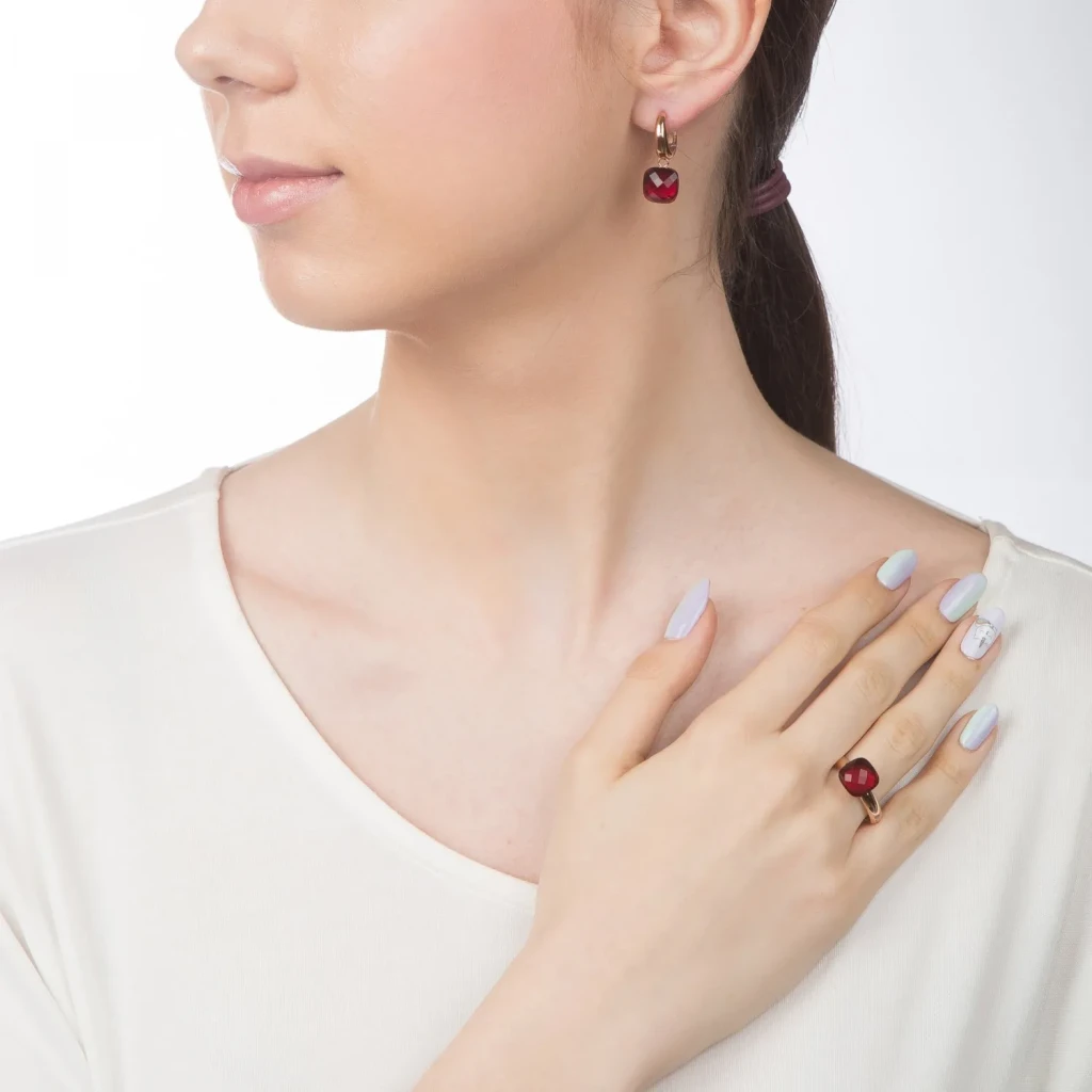 Кольцо Qudo Firenze ruby 16 мм 626032 R/RG