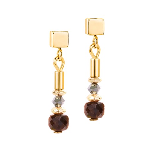 Серьги Coeur de Lion Brown-Gold 3048/21-1116