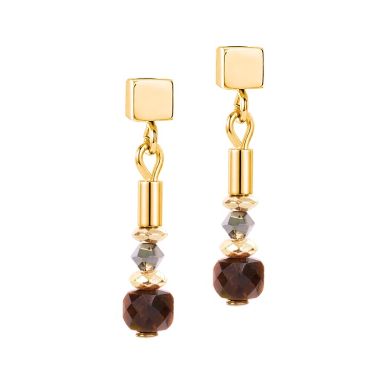 Серьги Coeur de Lion Brown-Gold 3048/21-1116