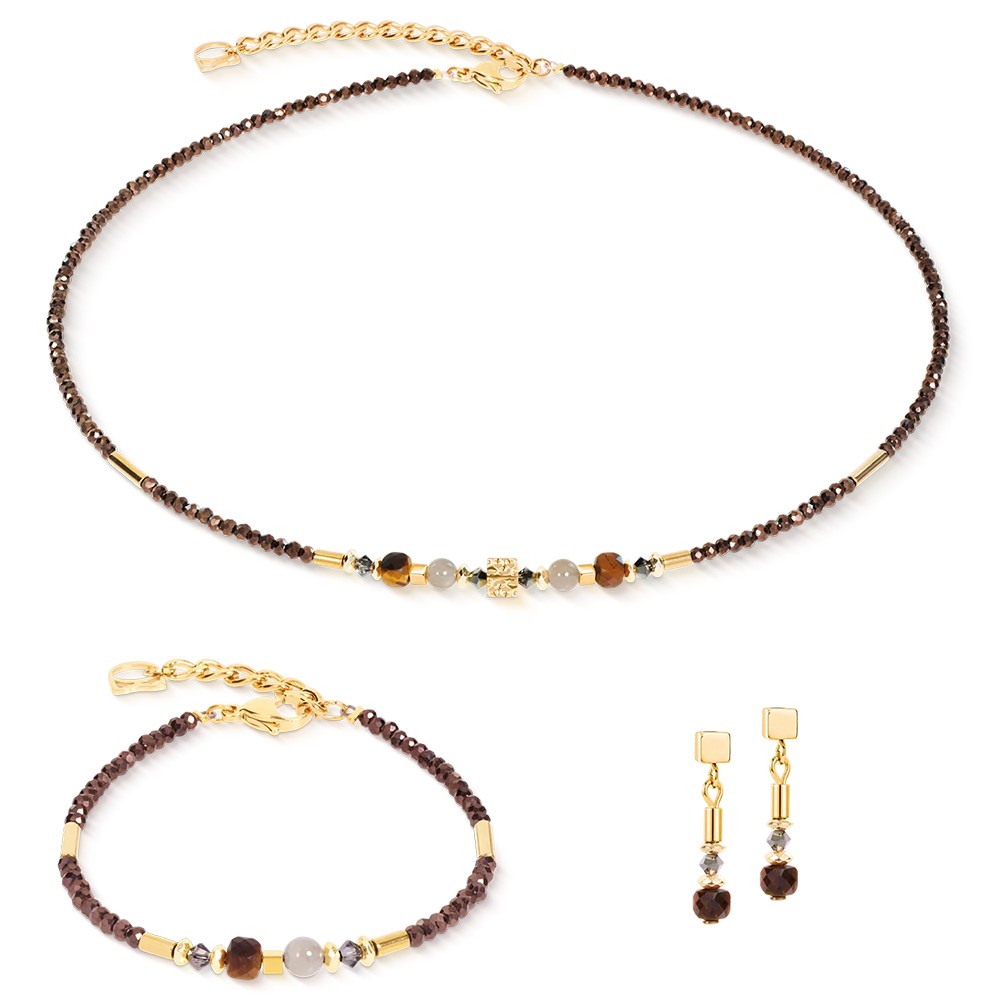 Серьги Coeur de Lion Brown-Gold 3048/21-1116