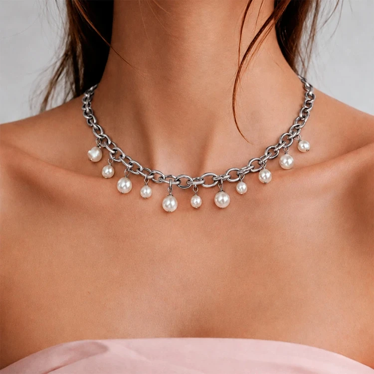 Колье  ELENA/N SS WHITE PEARL 490138 Dyrberg Kern