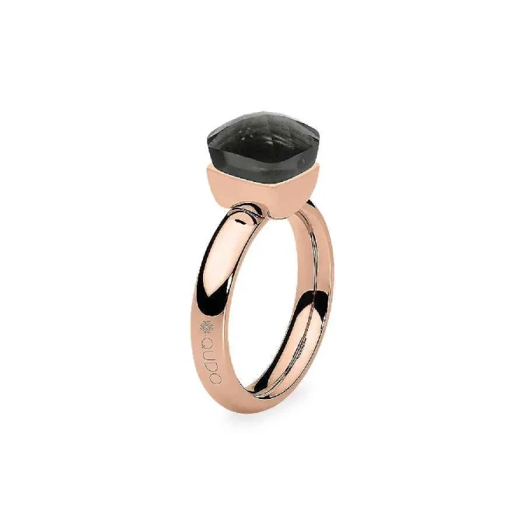 Кольцо Qudo Firenze smoky quartz 18.5 мм 610132 BW/RG