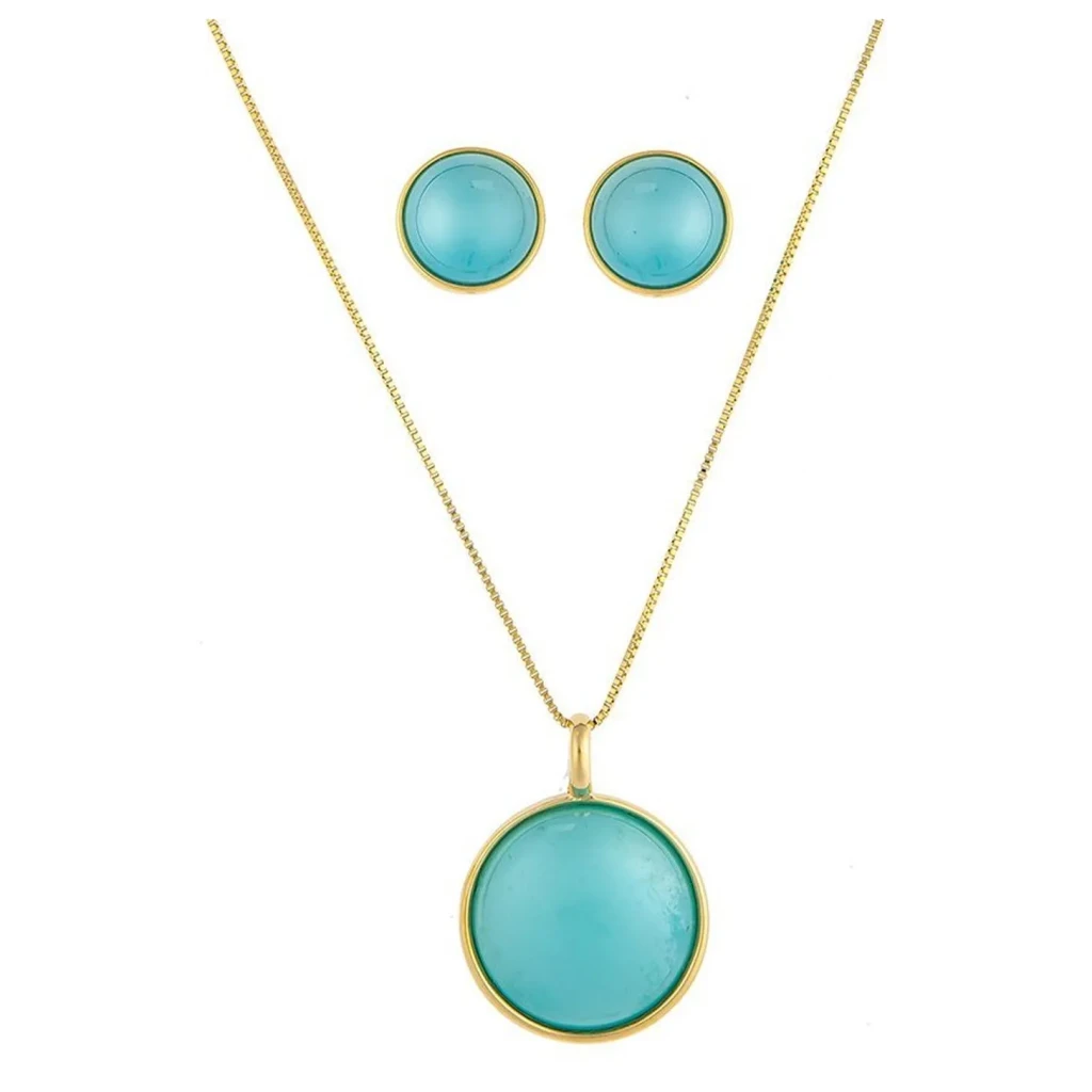 Комплект Possebon pearl blue sky agate S1565.21 B/G