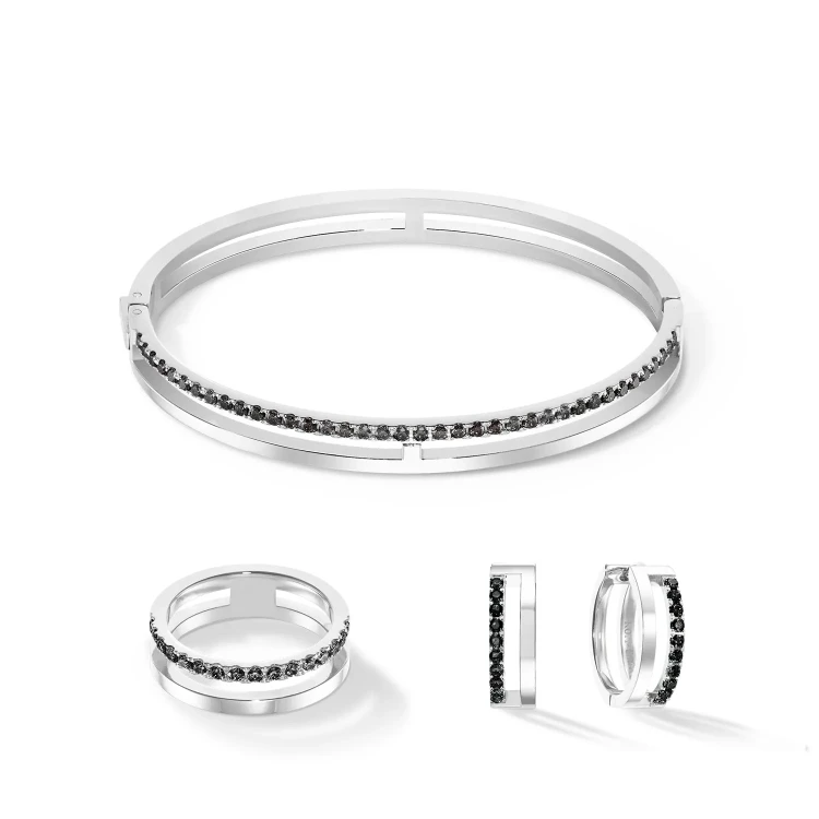 Кольцо Coeur de Lion Black-Silver 0136/40-1317 60