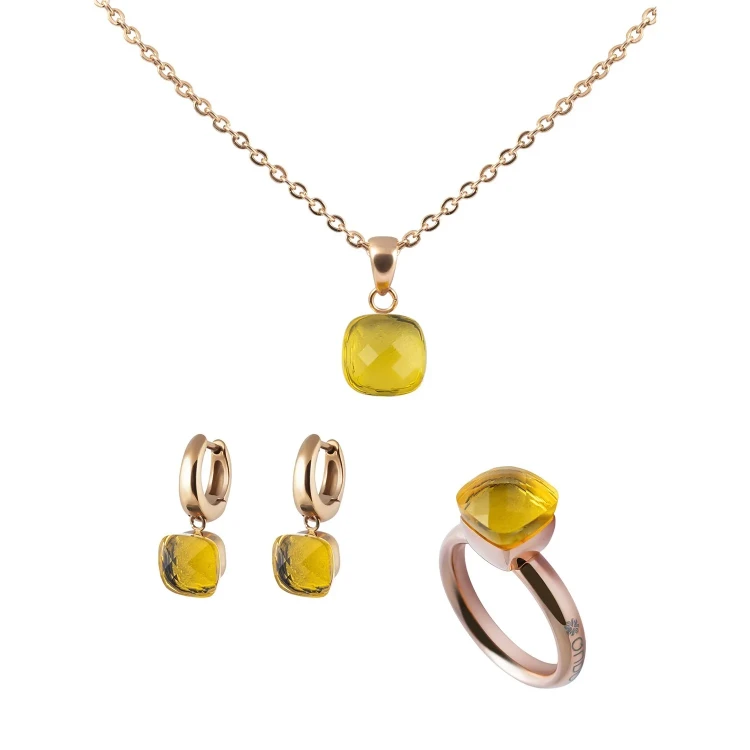 Колье Qudo Firenze light topaz 400329.1 BR/RG