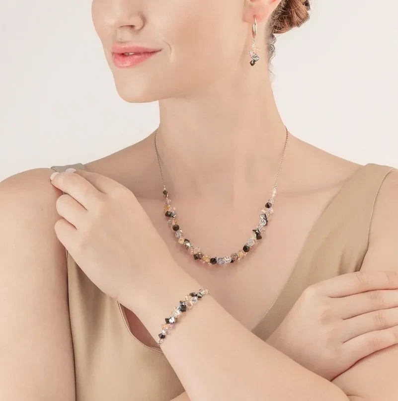 Браслет COEUR DE LION  Black-Crystal 4639/30-1318