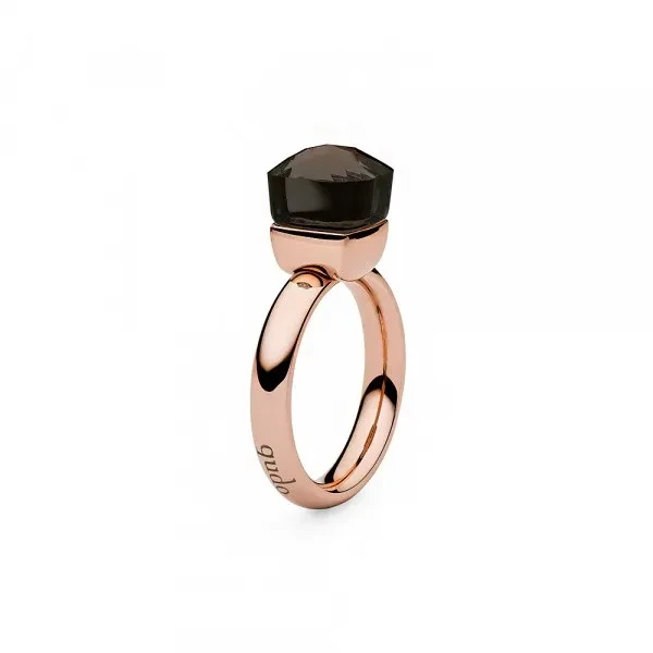 Кольцо Qudo Firenze smoky quartz 18 мм 610131 BW/RG
