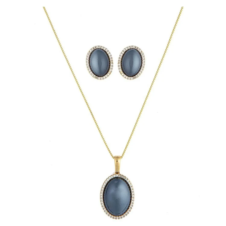 Комплект Possebon pearl black agate S3527.4 BW/G