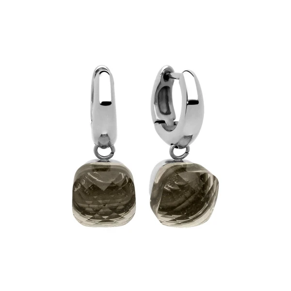 Серьги Qudo Firenze smoky quartz 300027 BW/S