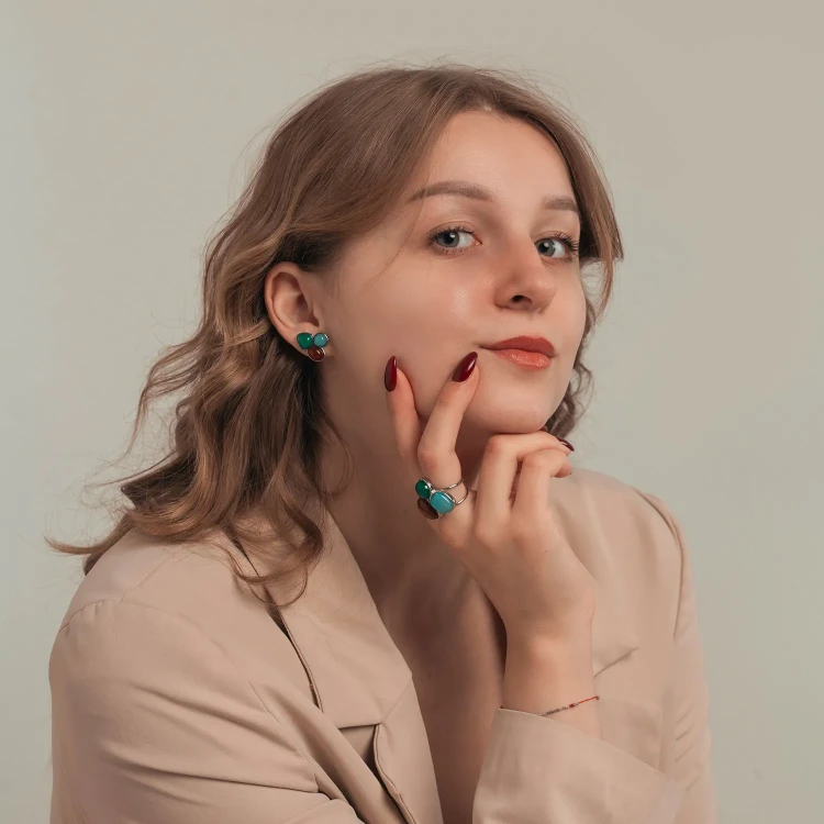 Серьги Possebon Azul, Q.Verde, Vermelho A0292.20.17.6 S