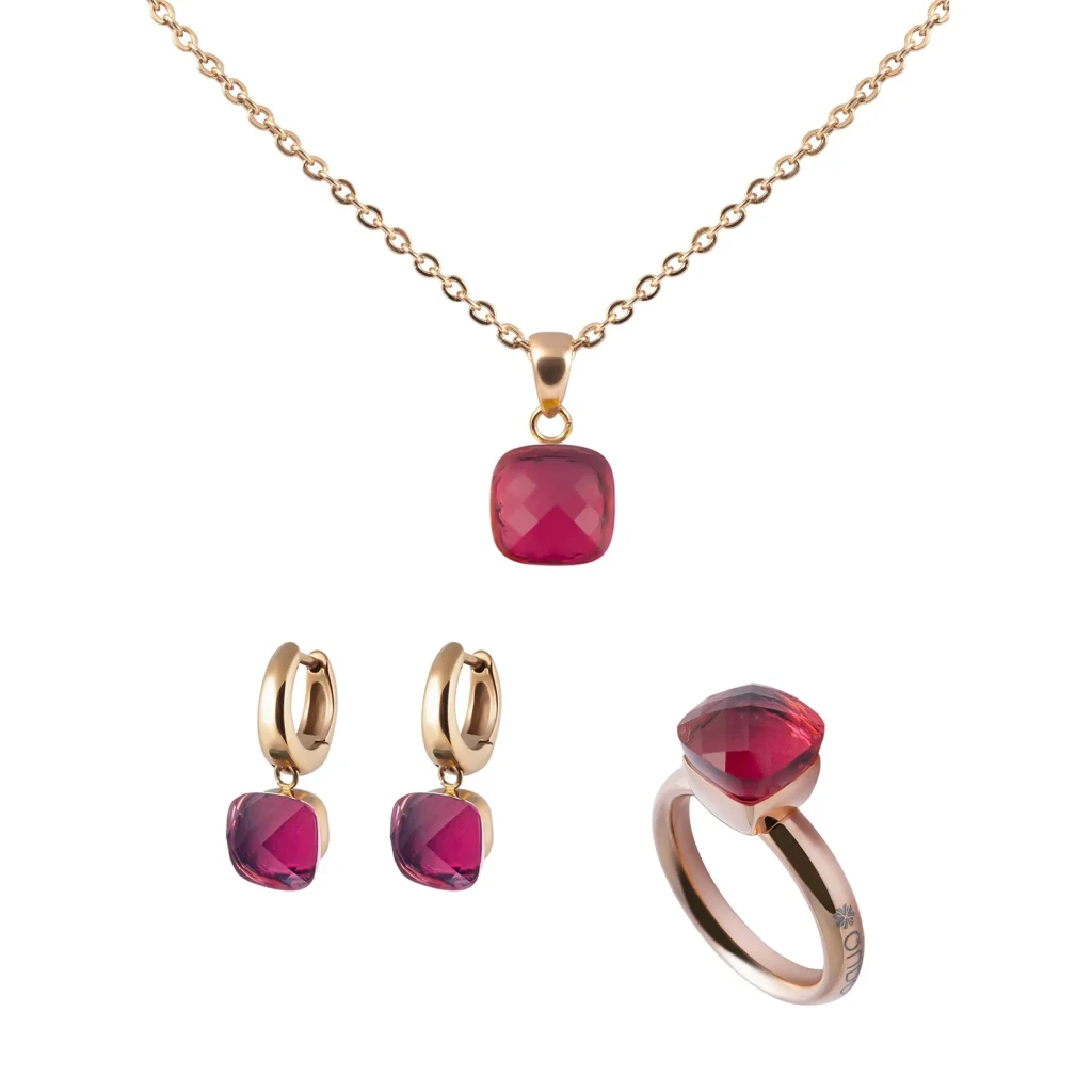 Кольцо Qudo Firenze light fuchsia 18.5 мм 611766 R/RG