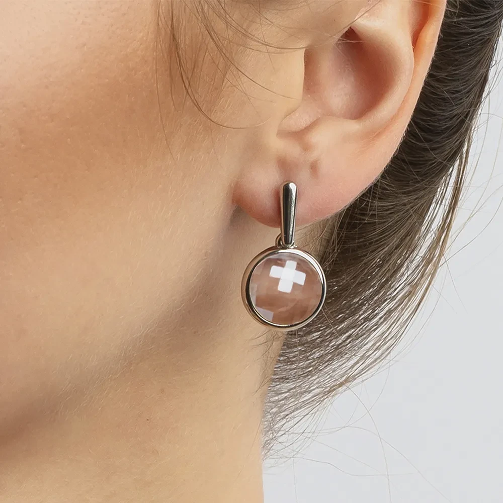 Серьги Possebon  quartz rose A1993.9 R/S