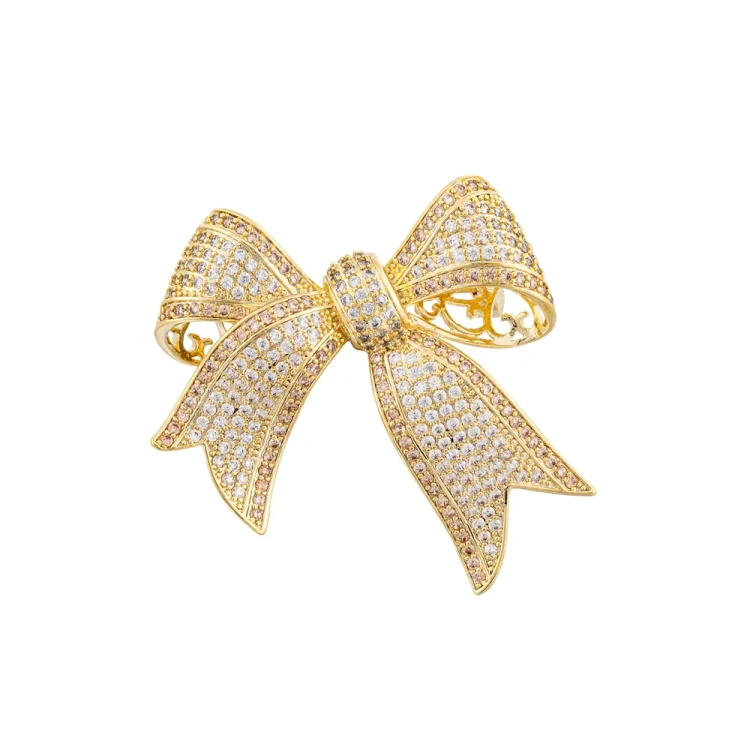 Брошь Fiore Luna Бантик Zircon XR00397B1 BR/G