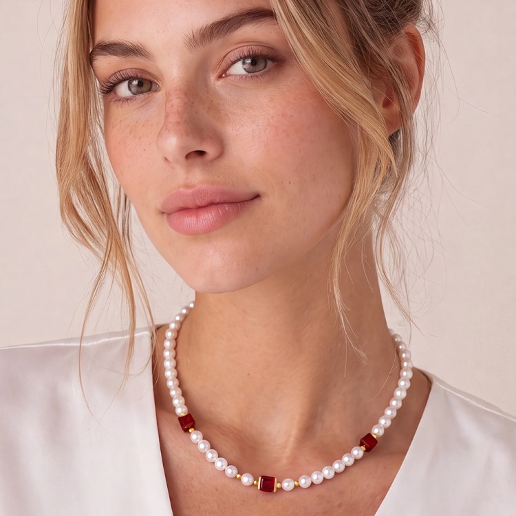 Колье Coeur de Lion Dark Red 2110/10-0321