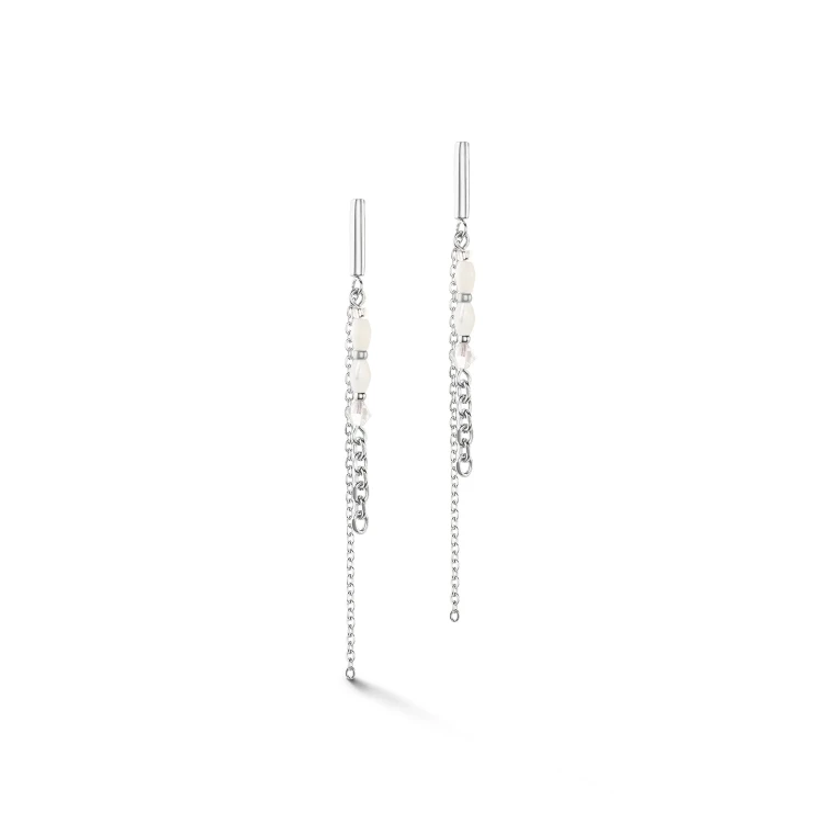 *Серьги Coeur de Lion White-Silver *6005/21-1417