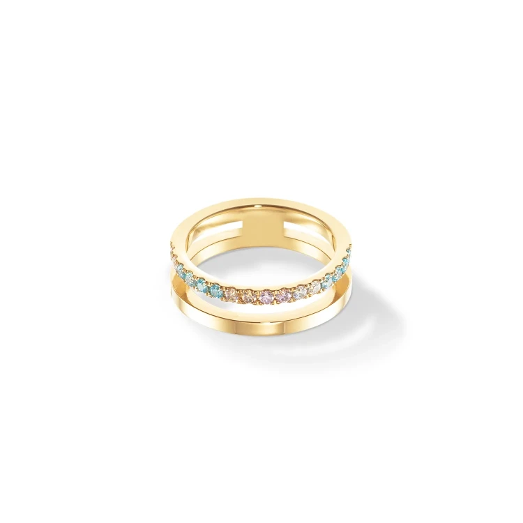 Кольцо Coeur de Lion Multicolour Pastel Gold 0136/40-1590 60