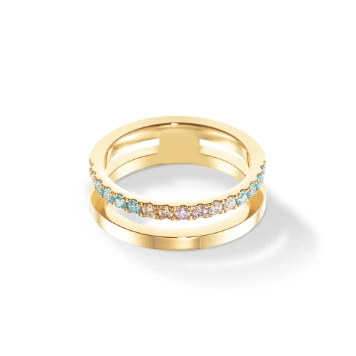 Кольцо Coeur de Lion Multicolour Pastel Gold 0136/40-1590 60