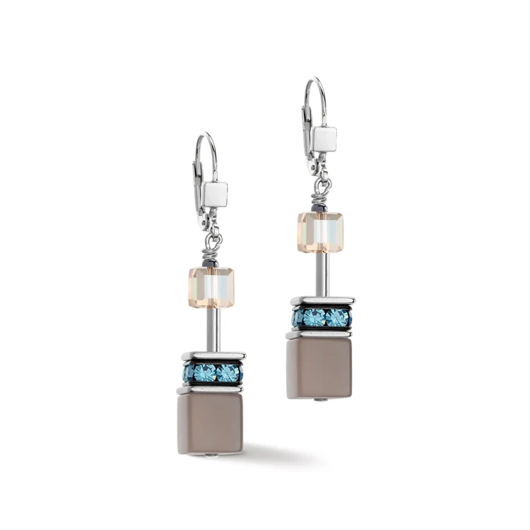 Серьги Coeur de Lion Aqua-Beige 4505/20-2010
