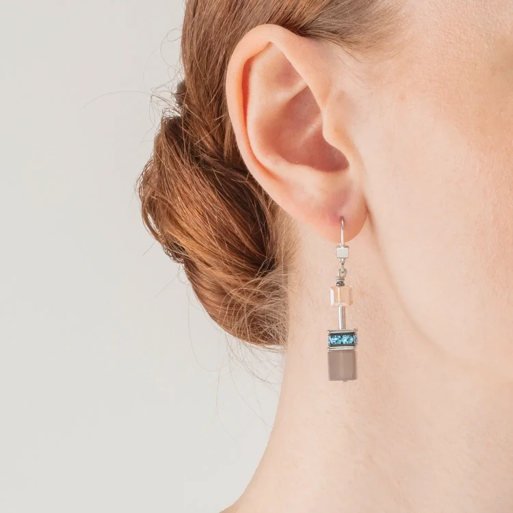 Серьги Coeur de Lion Aqua-Beige 4505/20-2010
