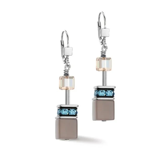 Серьги Coeur de Lion Aqua-Beige 4505/20-2010