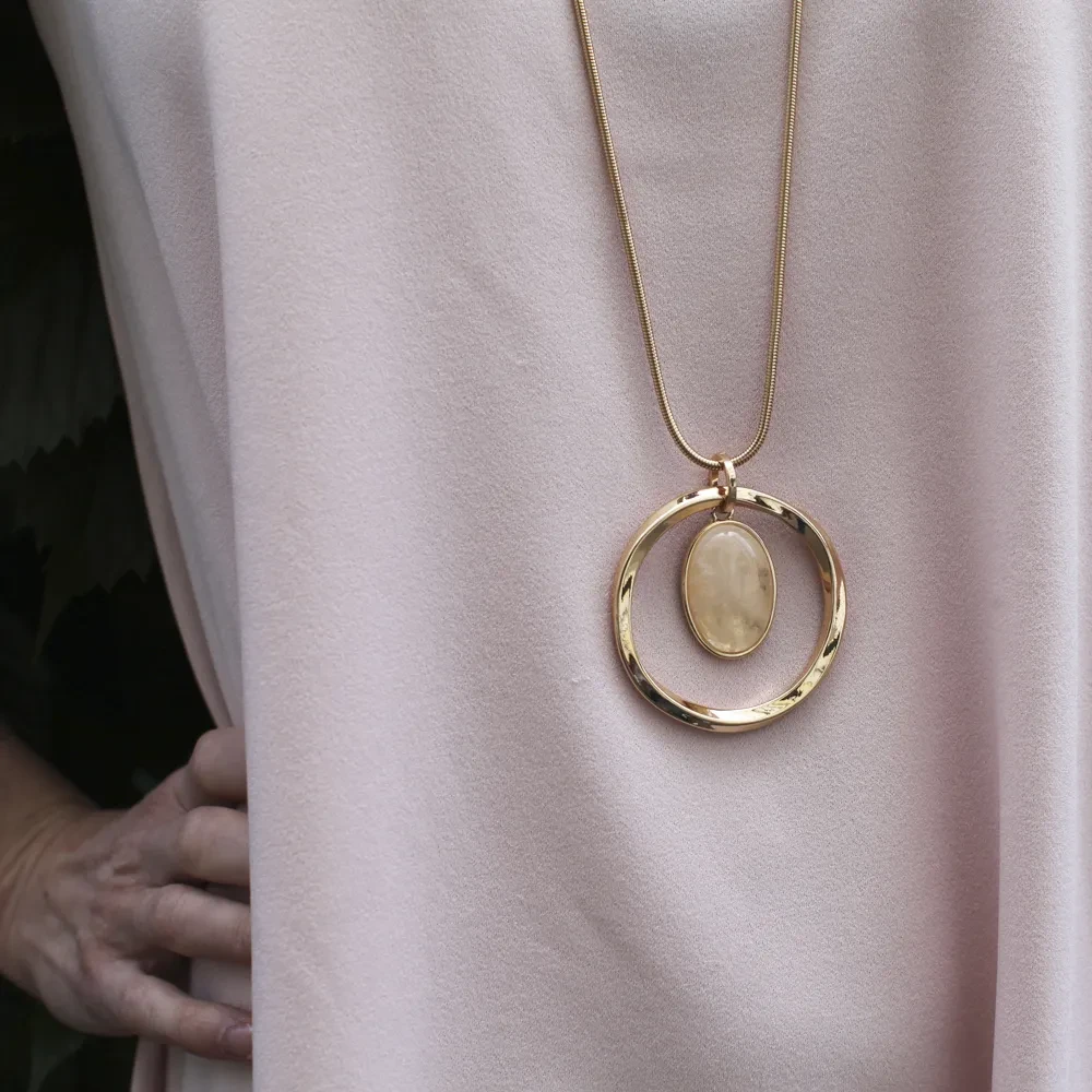 Колье Fiore Luna CRYSTAL-PEACH OPAL LN5137 BR/G